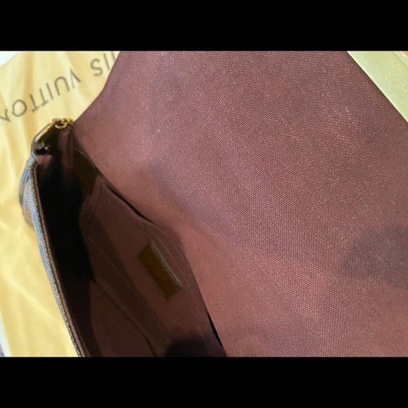 Authentic Louis Vuitton Rare / Discontinued, Shoulder Clutch Damier Ebene MM - Picture 5 of 14